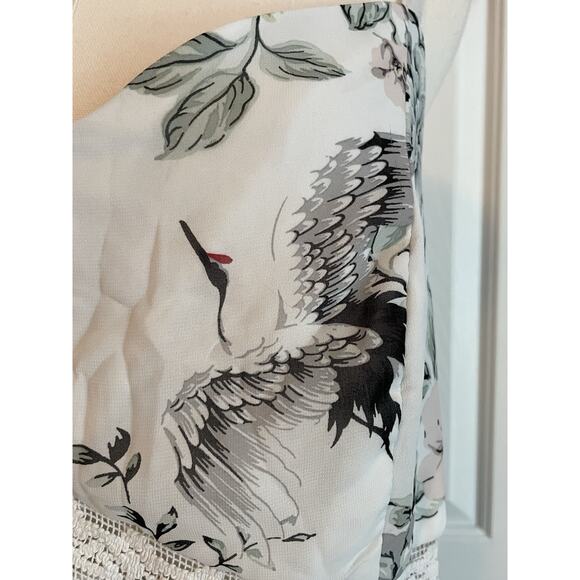 Torrid Floral Chiffon Lace Maxi Dress Size 2 Swan Song Smocked Tiered Babydoll - Picture 6 of 11